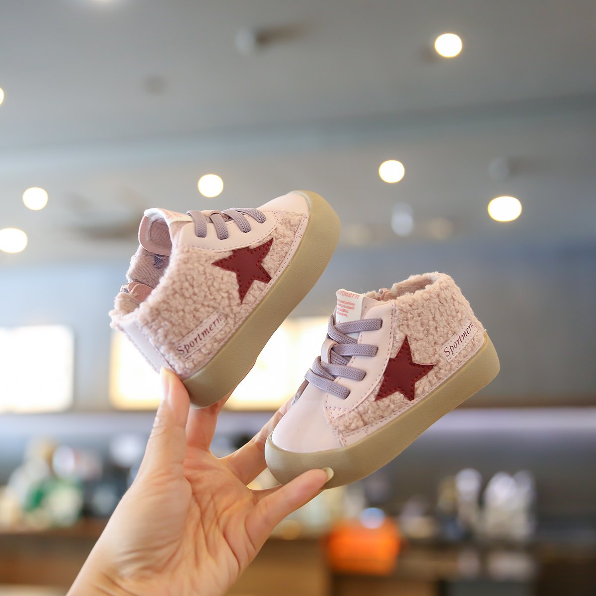 1-3岁宝宝学步鞋秋冬加绒保暖