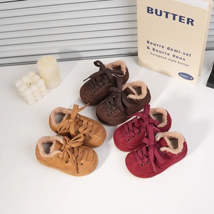小步点婴儿学步鞋软底男宝宝冬鞋防滑休闲幼儿鞋子女宝加绒鞋棉鞋