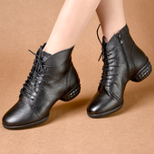 舞蹈鞋 春秋意中飞透气跳舞女鞋 真皮软底女成人广场舞女鞋 水兵舞鞋