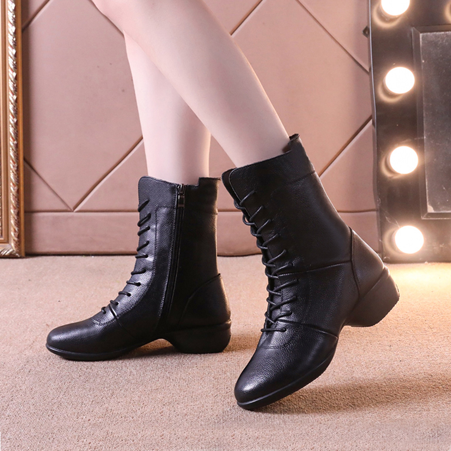 意中飞牛皮四季新款舞蹈鞋女真皮软底跳舞鞋水兵舞鞋女式广场舞靴,运动/瑜伽/健身/球迷用品,广场舞鞋,淘宝优惠券,粉丝福利购,淘宝优惠卷