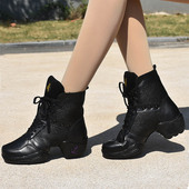 爵士春秋跳舞鞋 成人广场舞鞋 软底水兵舞蹈靴 女鞋 意中飞真皮舞蹈鞋