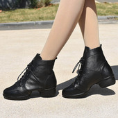 女舞鞋 意中飞春秋季 现代舞鞋 软底水兵跳舞鞋 广场舞蹈鞋 真皮女舞鞋