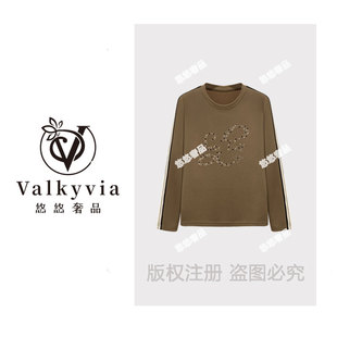 拼接烫钻T恤2025显瘦休闲个性 68313 悠悠奢品 上衣潮 Valkyvia