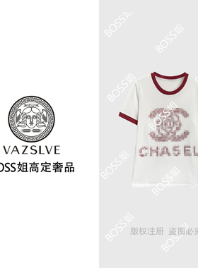 【VAZSLVE/原创设计】68050#重工烫钻T恤衫2025百搭个性潮流上衣
