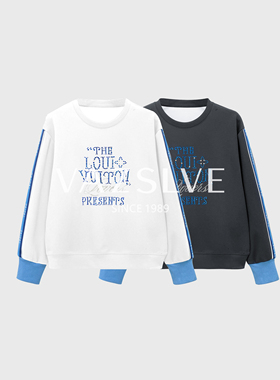 【VAZSLVE/全新奢品】捡漏 烫钻拼接卫衣2025秋冬潮流上衣#68261