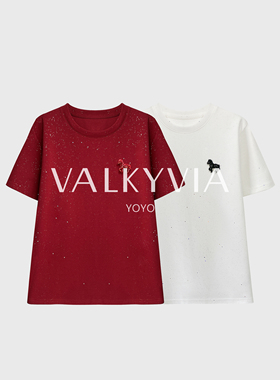 【Valkyvia/悠悠奢品】满天星烫钻短袖T恤2026早春个性上衣#68899