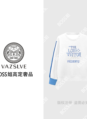 【VAZSLVE/原创设计】68261#烫钻撞色拼接卫衣2025秋百搭潮流上衣