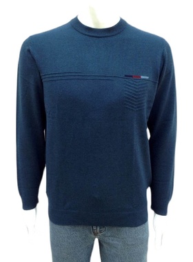 商场同款海尔曼斯秋冬圆领长袖纯羊毛衫针织保暖男装毛衣K769D20