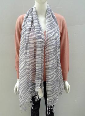 商场同款海尔曼斯通用长巾披肩印花丝巾粘纤围巾特价A9B4D2WPL