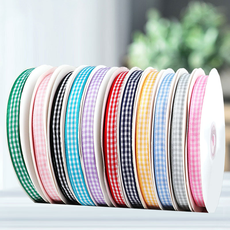 烘焙蛋糕装饰包装复古格子1cm