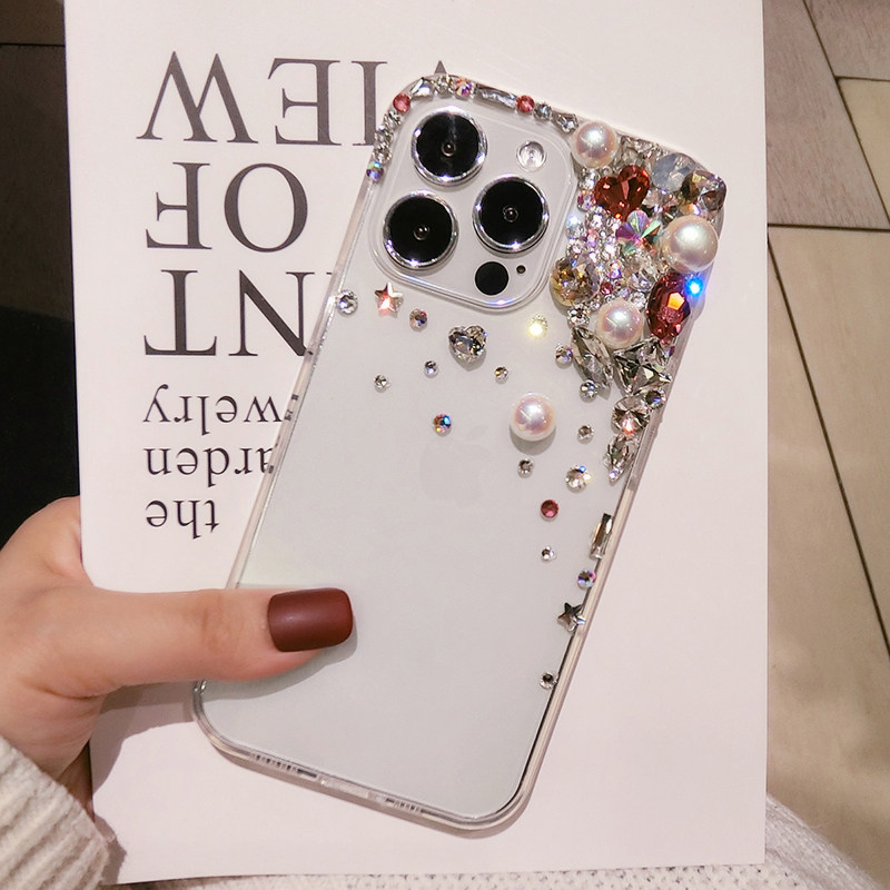三星s24抖音同款手机壳带钻note10 网红全包女s23ultra高档水晶防摔s9