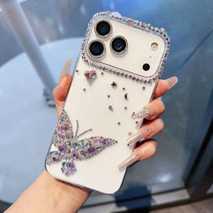 vivoS50奢华带钻手机壳X300网红抖音保护套S21全包防摔女款 X200S高档水晶蝴蝶x100pro日韩闪耀S18新潮x70曲屏