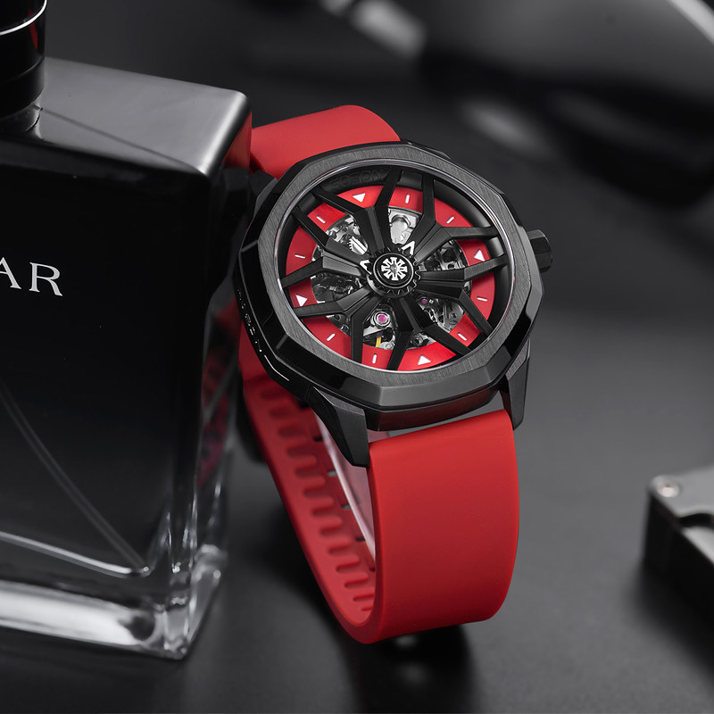 劳士顿无畏系列镂空全自动机械手表男时尚个性表盘男士怀表新款