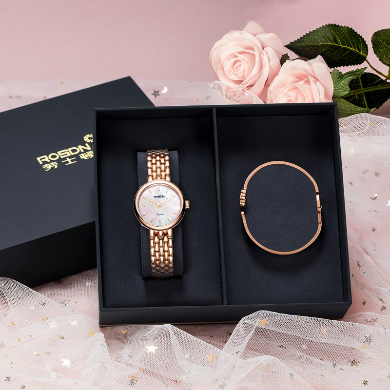 劳士顿品牌正品2020新款手表女简约气质时尚钢带女士石英表防水