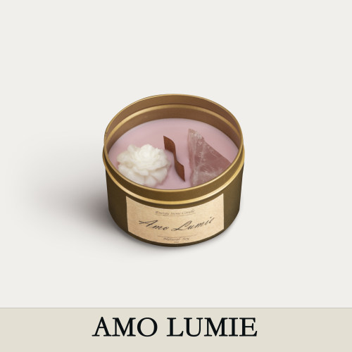 Amo Lumie 阿佛洛狄忒的破晓『金罐系列』天然水晶室内香薰蜡烛