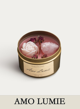 Amo Lumie 伏尔甘熔炉『金罐系列』天然水晶室内香薰蜡烛