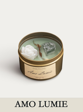 Amo Lumie 潘娜刻亚之心『金罐系列』天然水晶草药室内香薰蜡烛