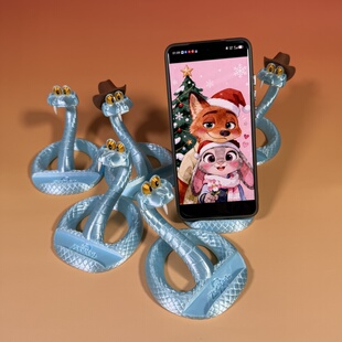 盖瑞一条蛇手机支架疯狂动物城2周边Gary平板支架模型现货正版