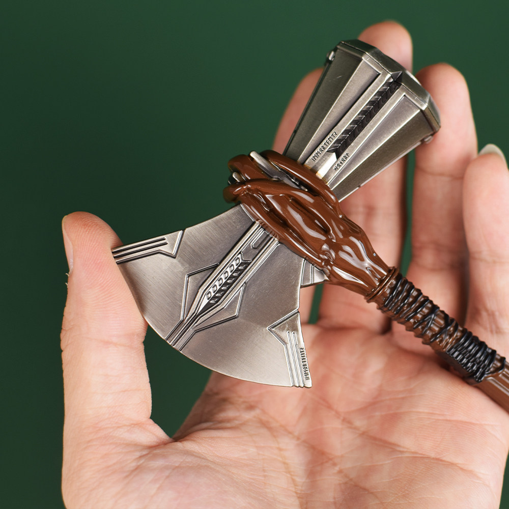 小号风暴破坏者雷神之锤子thor武器模型摆件金属铁玩具手办未开刃