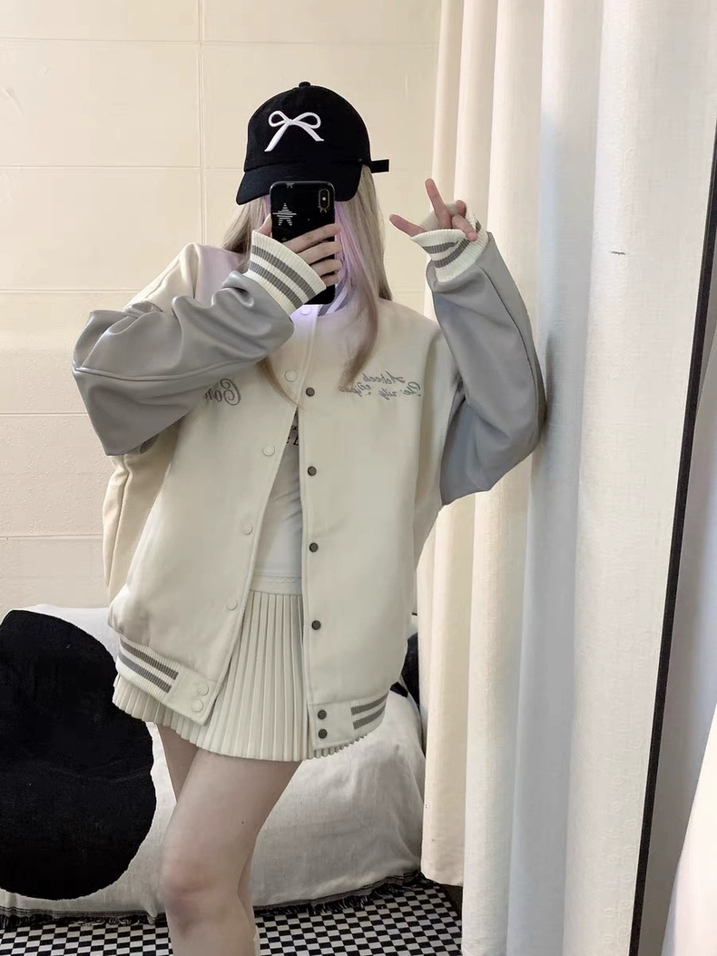 春秋欧美复古刺绣男女潮牌夹克