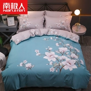 Tấm vải cotton bốn mảnh ở Nam Cực bao gồm chăn đơn ký túc xá đôi 1,8m / 2,0m bộ đồ giường - Bộ đồ giường bốn mảnh