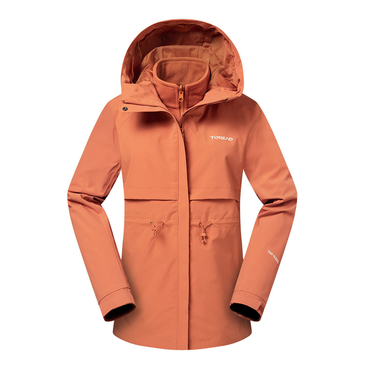 探路者冲锋衣男女24秋冬户外三合一抓绒内胆TAWWCM92613/91584