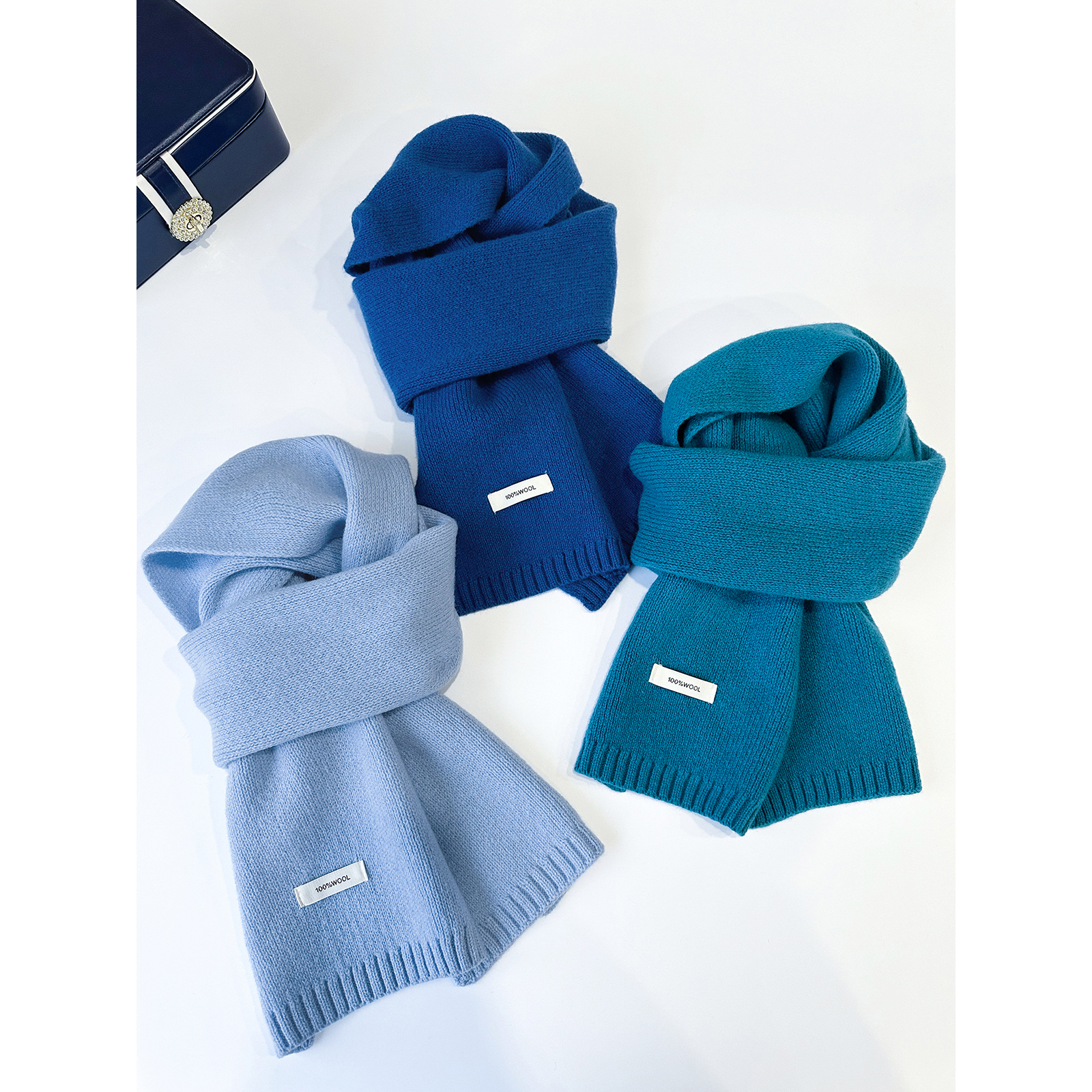 郑佰万澳洲100%羊毛围巾女