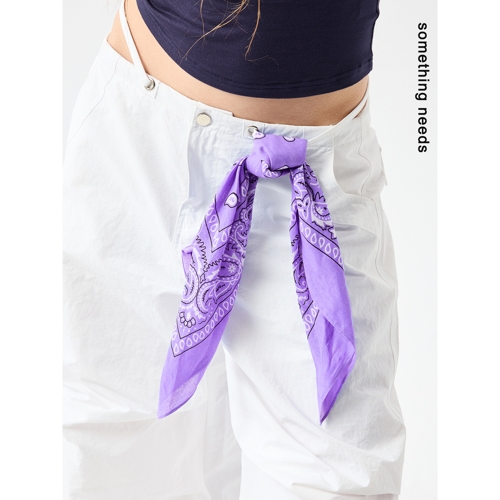 100%棉小韩博主腰果花头巾女