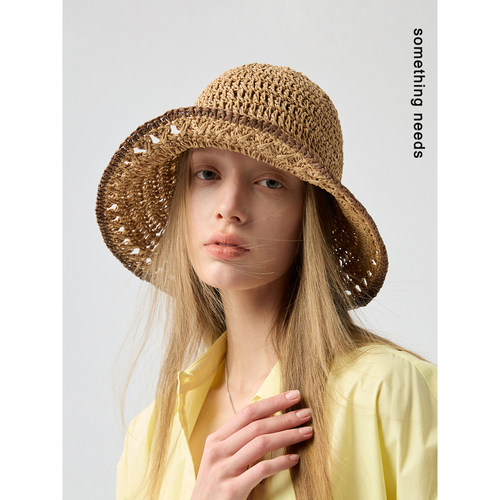 2026夏季新款草编大檐渔夫帽