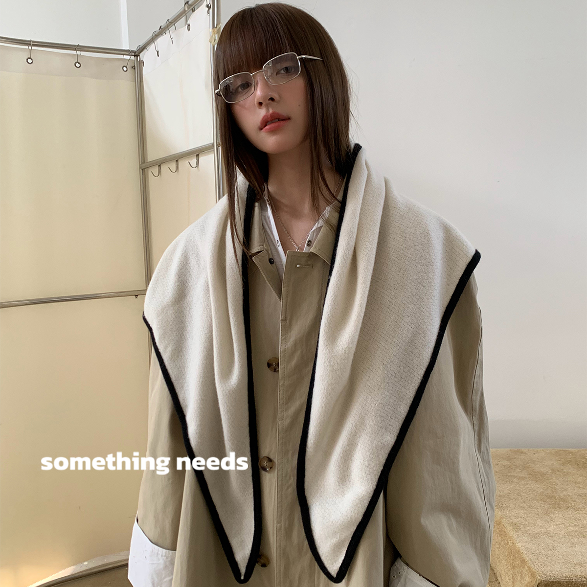 100%wool纯羊毛空调房披肩女