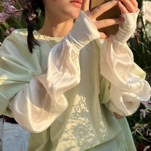 原创真丝冰袖女夏季防晒袖套男潮