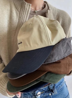 棒球帽春秋新款百搭ins显脸小 日系帽子夏季女遮阳防晒鸭舌帽网红