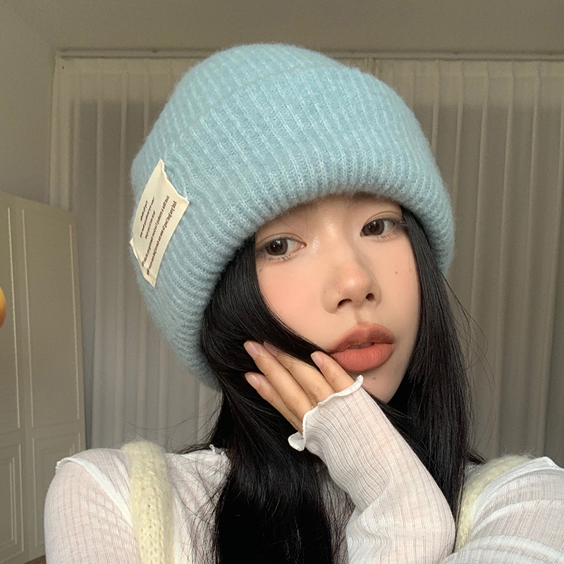秋冬韩版羊毛针织帽子女新款