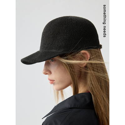 草编透气鸭舌帽女夏季2025