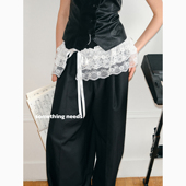 郑佰万 法式 蕾丝网纱芭蕾风蛋糕裙百褶蝴蝶结松紧屁帘裙百搭叠穿