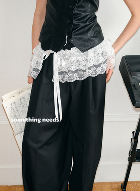 郑佰万 法式蕾丝网纱芭蕾风蛋糕裙百褶蝴蝶结松紧屁帘裙百搭叠穿