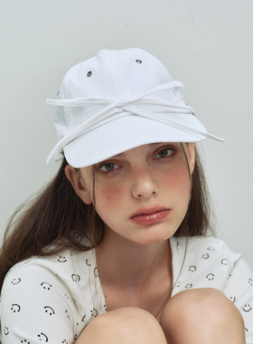 郑佰万~春夏可调节软顶蝴蝶结棒球帽女百搭显脸小韩版遮阳鸭舌帽