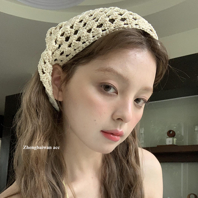 针织镂空头巾女百搭时尚