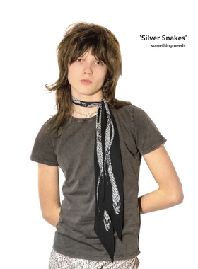 郑佰万 25设计款蛇年限定丝巾千禧感飘带时髦辣妹细长女百搭领巾