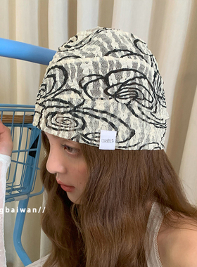 郑佰万 设计师品牌玫瑰蕾丝冷帽小众亚文化软包头帽时髦复古y2k潮