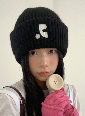 郑佰万 韩系针织毛线帽子女秋冬保暖加厚显脸小冷帽百搭堆堆帽潮