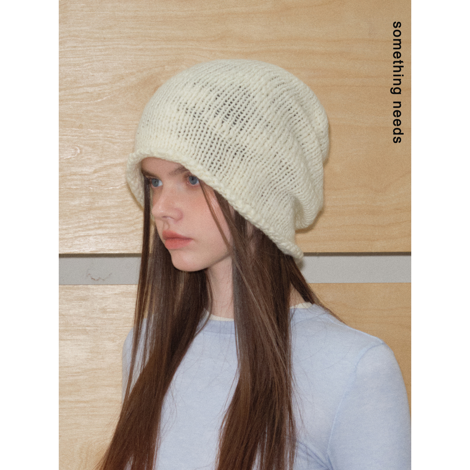 郑佰万时髦慵懒风针织堆堆帽