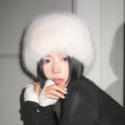 东北长毛保暖盆帽哈尔滨氛围感