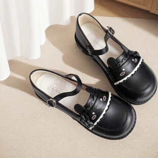 百搭学院风日系jk学生女皮鞋制服焦糖奶兔平底可爱洛丽塔小皮鞋