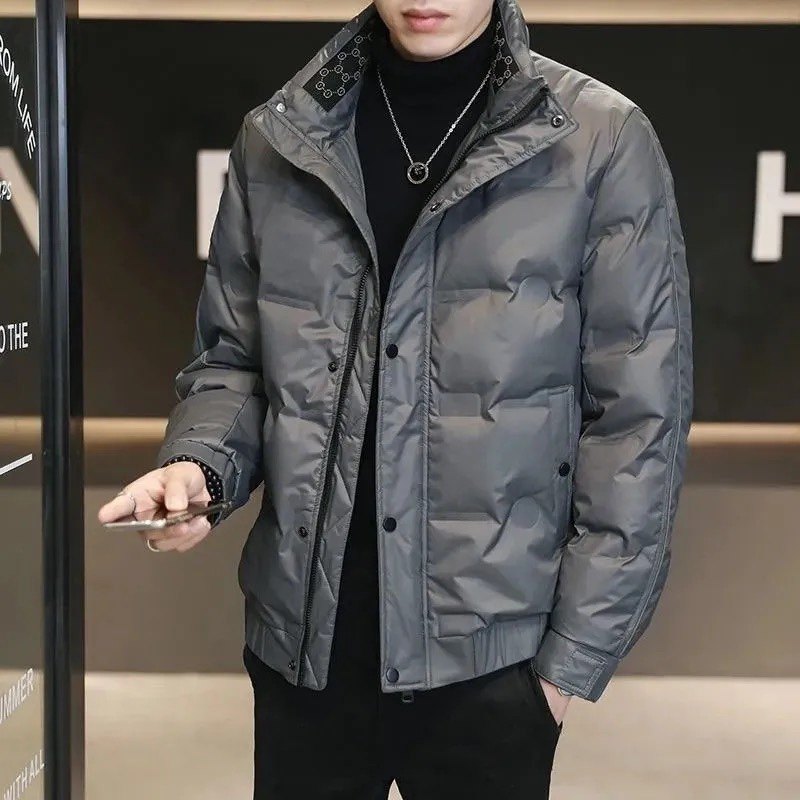 羽绒服男士2025年新款潮牌轻薄短款帅气冬装加厚保暖外套冬季男装