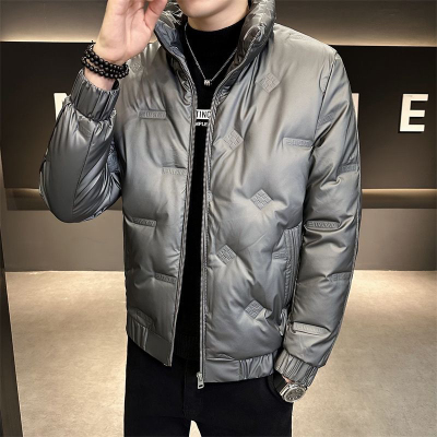 鸭绒轻薄羽绒服男装2025年新款立领夹克男士冬季外套短款潮牌潮流