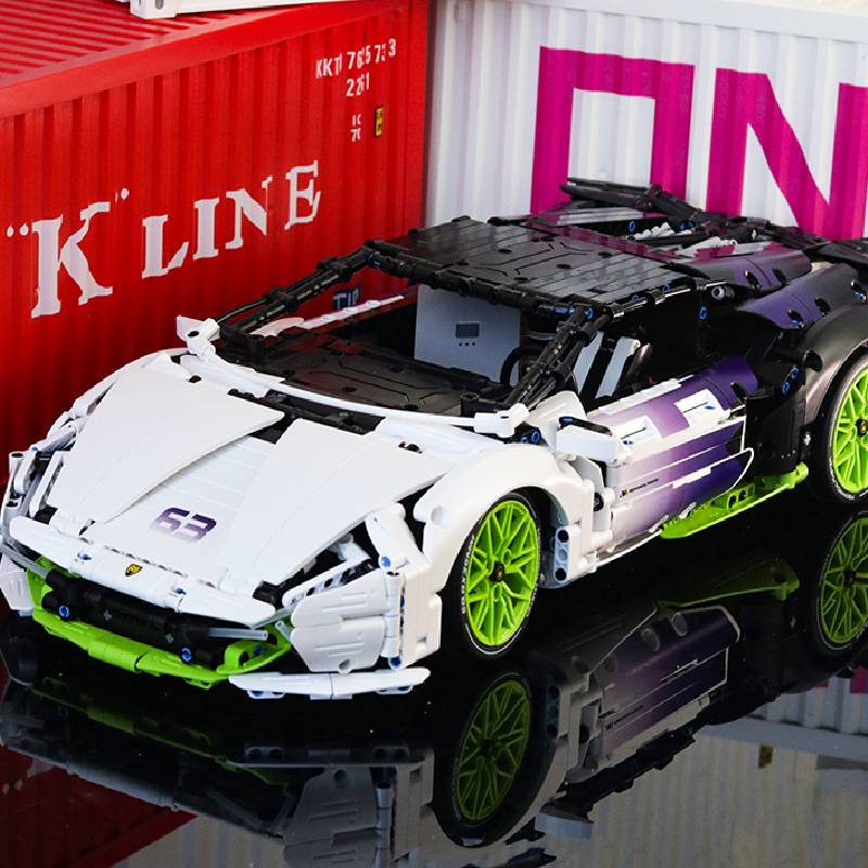 万致中国积木黑武士兰博基尼跑车成年高难度拼装积木汽车六一礼物