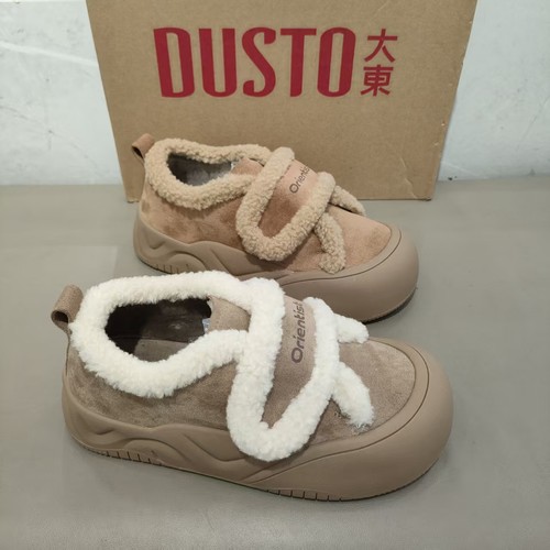 大东加绒女鞋2025冬季新款时尚休闲鞋女加绒保暖棉鞋面包鞋3702