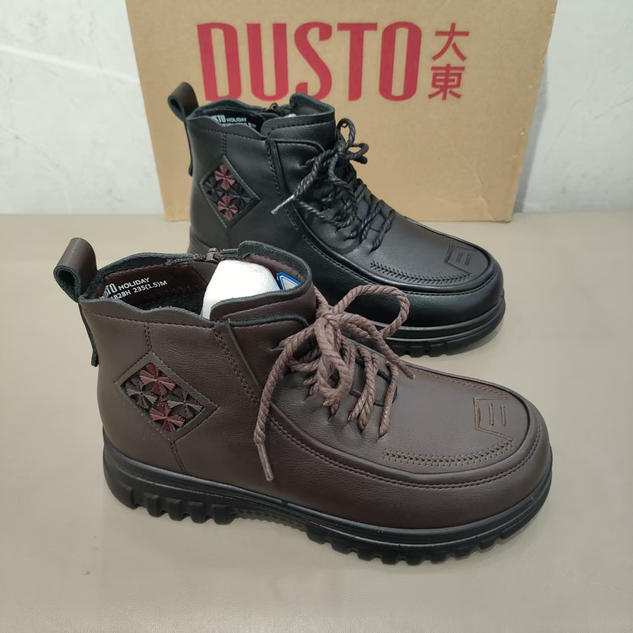 大东高帮女鞋2025冬季新款时尚简约舒适休闲鞋女士棉鞋妈妈鞋1828