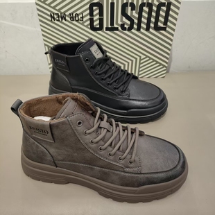 棉鞋 大东加绒马丁靴2025冬季 简约百搭舒适保暖男士 时尚 6068 新款